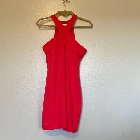 Fabletics coral built in bra strap stretchy dress small - Picture 1 of 9